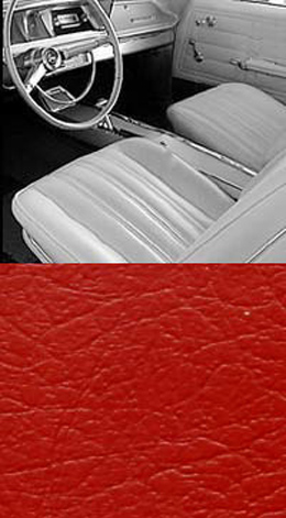 1966 SEAT COVER, FRONT, VINYL BUCKET, IMPALA, SS, RED