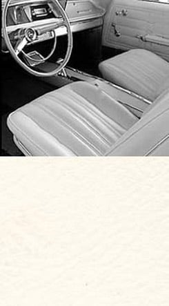 1966 SEAT COVER, REAR, VINYL CONV., IMPALA, NON SS & SS, WHITE