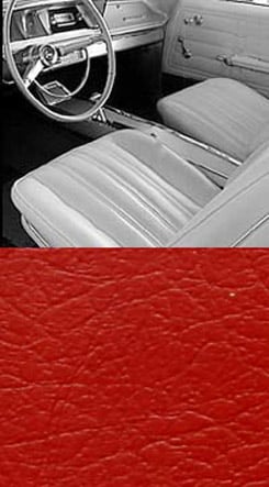 1966 SEAT COVER, REAR, VINYL 2DR HT, IMPALA, NON SS & SS, RED (ea)