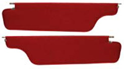 1966 SUNVISORS, COUPE, BASKETWEAVE, RED (pr)