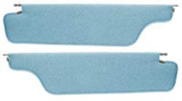 1966 SUNVISORS, COUPE, BASKETWEAVE, LIGHT BLUE (pr)