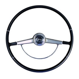 1966 STEERING WHEEL KIT, BLACK (ea)(horn ring, cap, & contacts) (comes primered, needs to be painted)