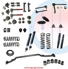 1967-68 COMPLETE SUSPENSION KIT, BIG BLOCK, SINGLE UPPER