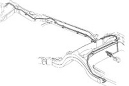 1967-68 FUEL LINE, F TO R, SMALL BLOCK, 5/16" STAINLESS STEEL  (ea)