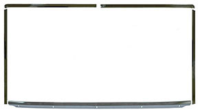 1967-1968 EXTERIOR REAR GLASS MOULDING, 2 DR HT (5 PC SET)