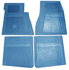 1967-70 ORIGINAL FLOOR MATS, LT BLUE (rubber set of 4)