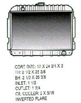 1967 RADIATOR, BIG BLOCK, 4 CORE