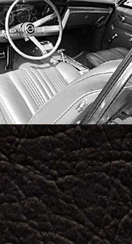 1967 SEAT COVER, FRONT, 2 DOOR, VINYL BENCH, IMPALA, BLACK (EA)