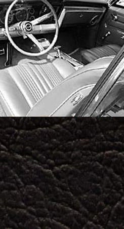 1967 SEAT COVER, FRONT, VINYL BENCH, IMPALA, BLACK