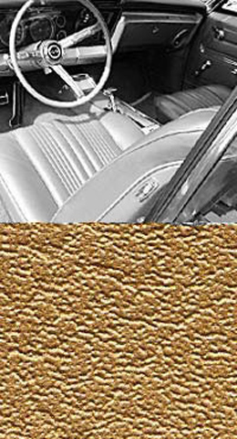 1967 SEAT COVER, FRONT, 2 DOOR, VINYL BENCH, IMPALA, GOLD (EA)