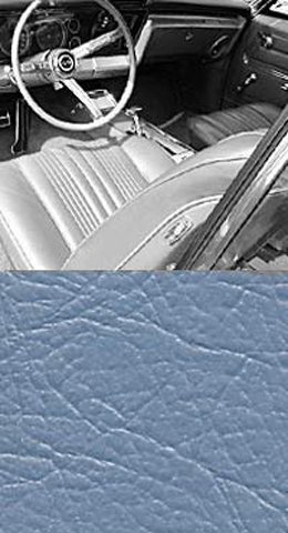 1967 SEAT COVER, FRONT,2 DOOR, VINYL BENCH,IMPALA,  LIGHT BLUE (EA)