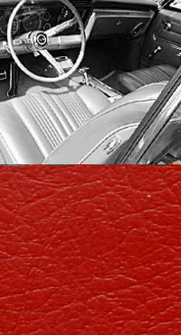 1967 SEAT COVER, FRONT, 2 DOOR, VINYL BENCH, IMPALA, RED (EA)