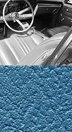 1967 SEAT COVER, REAR, CONV., NON SS & SS, BRIGHT BLUE