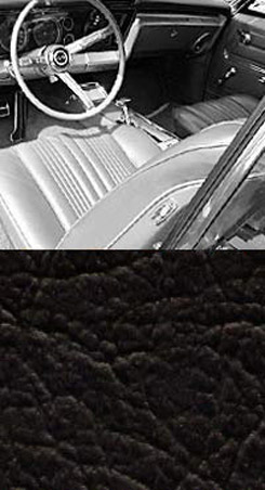 1967 SEAT COVER, REAR, VINYL 2DR HT, IMPALA, NON SS & SS, BLACK