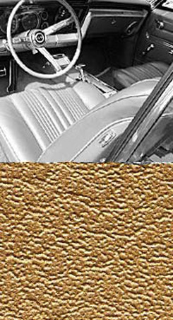 1967 SEAT COVER, REAR, VINYL 2DR HT, IMPALA, NON SS & SS, GOLD
