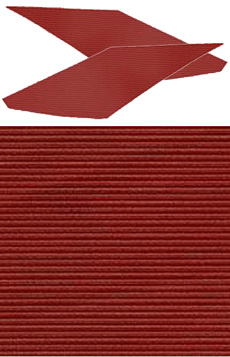 1967 SAIL PANELS, RIBBED RED