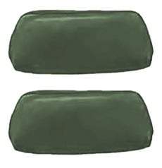 1968-69 HEADREST COVERS, BUCKET, DARK GREEN