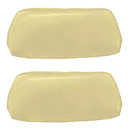 1968-69 HEADREST COVERS, BUCKET, PARCHMENT