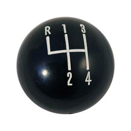 1968-69 SHIFTER BALL, BENCH, BLACK 3/8 INCH THREAD