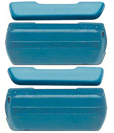1968-70 ARM REST PAD AND BASE KIT FRONT, 4 DR, MEDIUM BLUE