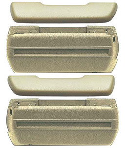 1968-70 ARM REST PAD AND BASE KIT FRONT, 4 DR, IVY GOLD