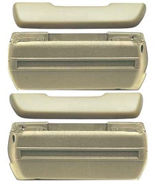 1968-70 ARM REST PAD AND BASE KIT FRONT, 4 DR, IVY GOLD