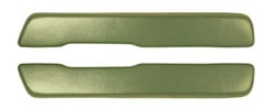 1968-70 ARM REST PADS, 2 DR, LIGHT GREEN