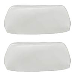 1968-70 HEAD REST COVER, BUCKET WHITE