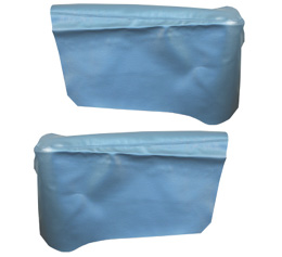 1968 REAR ARM REST COVERS, CONV, IMPALA , LITE BLUE (pr)