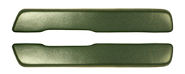 1969-70 ARM REST PADS, DARK MET GREEN (pr)