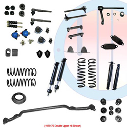 1969-70 COMPLETE SUSPENSION KIT, SMALL BLOCK, DOUBLE UPPER