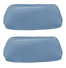 1970 HEADREST COVERS, BENCH LT. BLUE (pr)