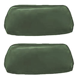 1969-70 HEADREST COVERS, BENCH DK.GREEN (pr)