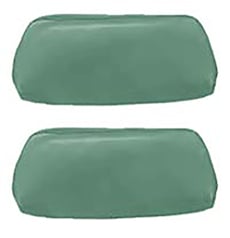 1969-70 HEADREST COVERS, BENCH LT. GREEN (pr)