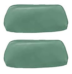 1969-70 HEADREST COVERS, BENCH LT. GREEN (pr)