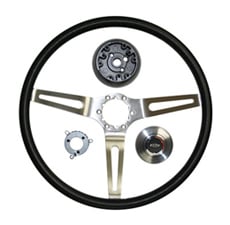 1969-72 STEERING WHEEL KIT (INCLUDES: 3 SPOKE SPORT WHEEL, HORN BUTTON & ADAPTER) (ea)