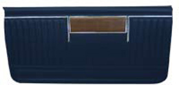 1969 DOOR PANELS, FRONT, 2 DR HT & CONV., DARK BLUE (pr)