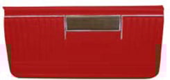 1969 DOOR PANELS, FRONT, 2 DR HT & CONV., RED (pr)