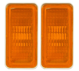 1969 FRONT MARKER BEZEL LIGHT LENS, AMBER