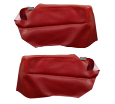 1969 REAR ARM REST COVERS, CONV, IMPALA , RED (pr)