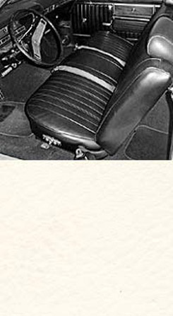1969 SEAT COVER, FRONT, VINYL BENCH, 2 DR HT, IMPALA, PARCHMENT (ea)