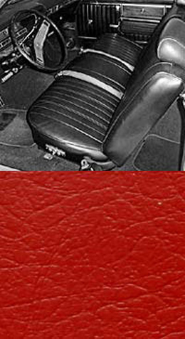 1969 SEAT COVER, FRONT, VINYL BENCH, 2 DR HT, IMPALA, RED (ea)