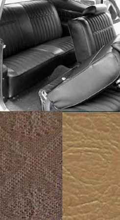 1970 SEAT COVERS,BENCH/REAR, 2 DR HT, IMPALA, W/CLOTH INSERT, GOLD(set)
