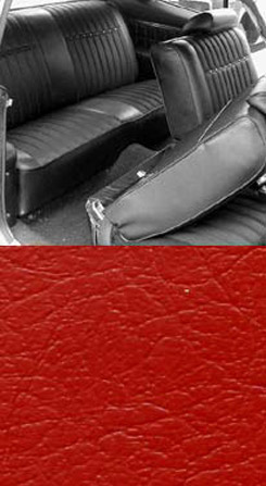 1970 SEAT COVER, REAR, VINYL CONV., IMPALA, NON SS & SS, RED (ea)