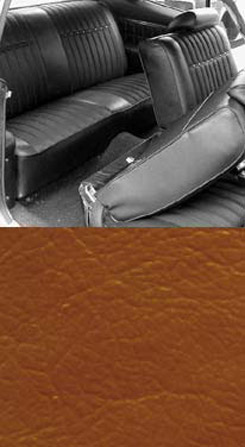 1970 SEAT COVER, REAR, VINYL CONV., IMPALA, NON SS & SS, SADDLE (ea)