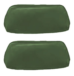 1971-72 HEADREST COVERS, BENCH, DARK GREEN