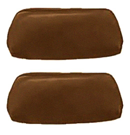 1971-72 HEADREST COVERS, BENCH, DARK SADDLE