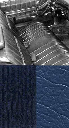 1972 SEAT COVERS,BENCH/REAR, 2 DR HT, IMPALA, W/CLOTH INSERT, DARK BLUE