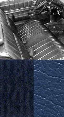1972 SEAT COVERS,BENCH/REAR, 2 DR HT, IMPALA, W/CLOTH INSERT, DARK BLUE
