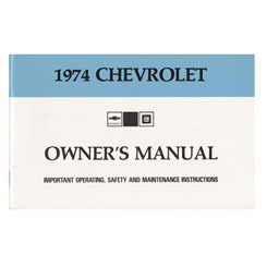 1974 OWNERS MANUAL (ea)